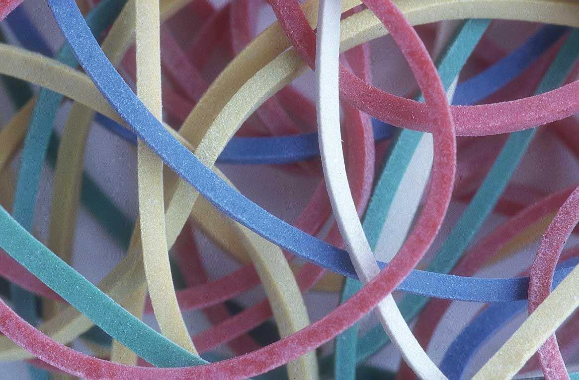 assorted rubber bands