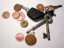 keys and coins